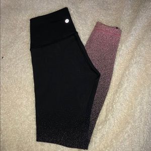 Lululemon Pink/Black Ombre Wunder Under Size 6